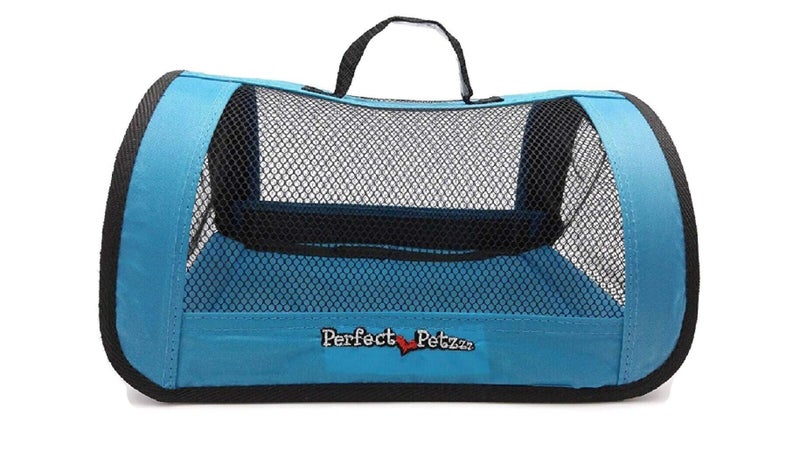 Perfect Petzzz Pet Travel Bag for Originals & Minis, Small Pet Carrier w/Mesh & Nylon Lining, Dog Carrier for Medium Dogs, Versatile Kitten Carrier & Puppy Carrier, Easy to Clean, Blue - Perfect Petzzz - Image 1